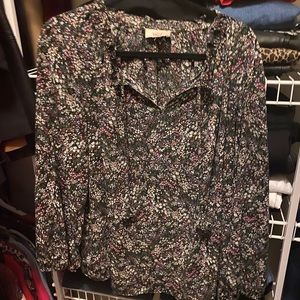 Long sleeve floral blouse